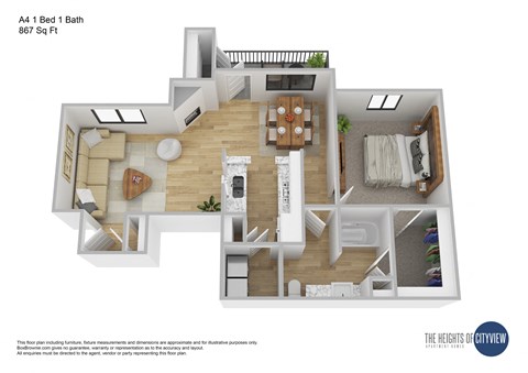 a floor plan of a home with a bedroom and a living room